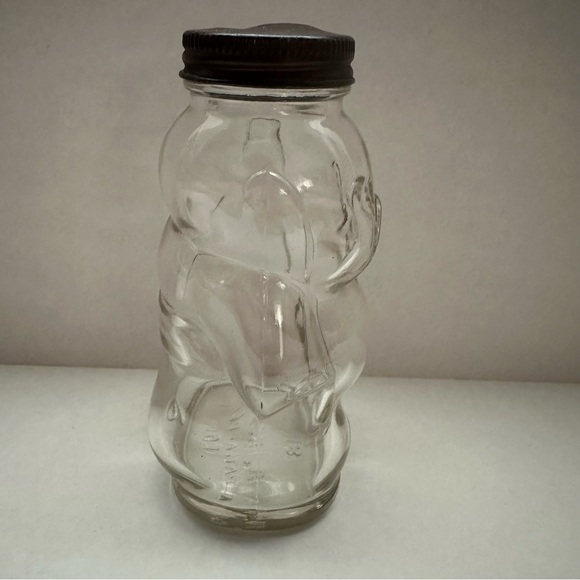 Vintage Hazel Atlas Glass Piggy Bank Brother Can You Spare A Dime? 8127 With Lid - Picture 2 of 11